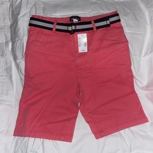 Boys Belted Chino Shorts - Astilbe